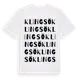 White t-shirt med Klingsö ordlek t-shirt