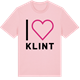 Pink Cotton t-shirt med Jag älskar Klint t-shirt stort tryck