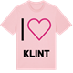 Pink Cotton t-shirt med Jag älskar Klint t-shirt stort tryck