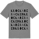Mid Heather Gray t-shirt med Klockarebacken ordlek t-shirt