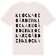 Vintage White t-shirt med Klockaregården ordlek t-shirt