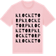 Pink Cotton t-shirt med Klocketorp ordlek t-shirt