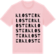 Pink Cotton t-shirt med Kloster ordlek t-shirt