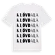 White t-shirt med Klövdala ordlek t-shirt