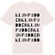 Vintage White t-shirt med Klumpudden ordlek t-shirt