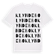 White t-shirt med Klyndebo ordlek t-shirt