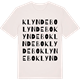 Vintage White t-shirt med Klyndebo ordlek t-shirt
