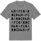 Mid Heather Gray t-shirt med Knapegården ordlek t-shirt