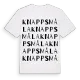 Knappsmåla ordlek t-shirt