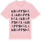 Pink Cotton t-shirt med Knappsmåla ordlek t-shirt