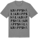 Mid Heather Gray t-shirt med Knappsmåla ordlek t-shirt