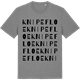 Mid Heather Gray t-shirt med Knipefloe ordlek t-shirt
