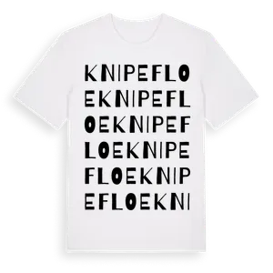 Knipefloe ordlek t-shirt – ekologisk bomull t-shirt från Pinshirt