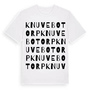 Knuvebotorp ordlek t-shirt – ekologisk bomull t-shirt från Pinshirt