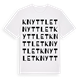 White t-shirt med Knyttlet ordlek t-shirt