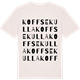 Vintage White t-shirt med Koffsekulla ordlek t-shirt