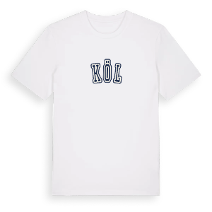 Köl college t-shirt – ekologisk bomull t-shirt från Pinshirt