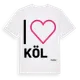 White t-shirt med Jag älskar Köl t-shirt stort tryck