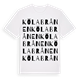 White t-shirt med Kölabrånen ordlek t-shirt