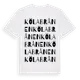 White t-shirt med Kölabrånen ordlek t-shirt