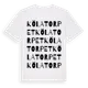 White t-shirt med Kölatorpet ordlek t-shirt