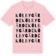Pink Cotton t-shirt med Kölbygärde ordlek t-shirt