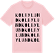 Pink Cotton t-shirt med Kolbylund ordlek t-shirt