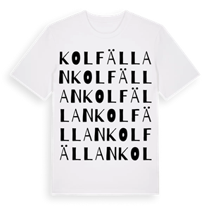 Kolfällan ordlek t-shirt – ekologisk bomull t-shirt från Pinshirt