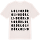 Vintage White t-shirt med Kolmorör ordlek t-shirt