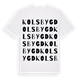 White t-shirt med Kolsbygd ordlek t-shirt