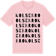 Pink Cotton t-shirt med Kolsebro ordlek t-shirt