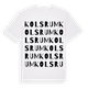 Kolsrum ordlek t-shirt