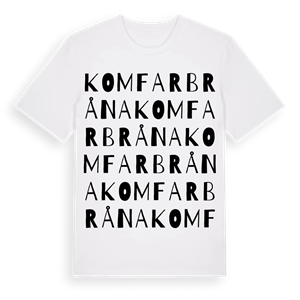 Komfarbråna ordlek t-shirt – ekologisk bomull t-shirt från Pinshirt