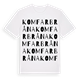 Komfarbråna ordlek t-shirt