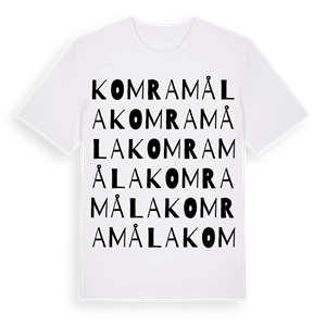Komramåla ordlek t-shirt – ekologisk bomull t-shirt från Pinshirt