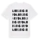 White t-shirt med Konungaryd ordlek t-shirt