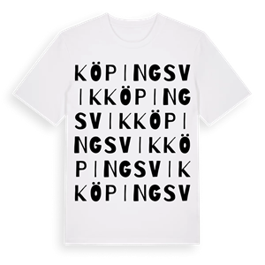 Köpingsvik ordlek t-shirt – ekologisk bomull t-shirt från Pinshirt