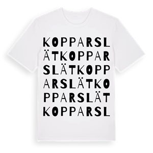 Kopparslät ordlek t-shirt – ekologisk bomull t-shirt från Pinshirt