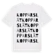 White t-shirt med Kopparslät ordlek t-shirt