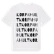 White t-shirt med Korpahult ordlek t-shirt