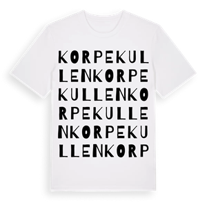 Korpekullen ordlek t-shirt – ekologisk bomull t-shirt från Pinshirt