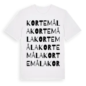 Kortemåla ordlek t-shirt – ekologisk bomull t-shirt från Pinshirt