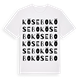 White t-shirt med Kösebo ordlek t-shirt