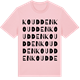 Pink Cotton t-shirt med Koudden ordlek t-shirt
