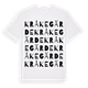 White t-shirt med Kråkegärde ordlek t-shirt