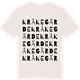 Vintage White t-shirt med Kråkegärde ordlek t-shirt