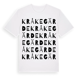 Kråkegärde ordlek t-shirt – ekologisk bomull t-shirt från Pinshirt