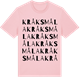Pink Cotton t-shirt med Kråksmåla ordlek t-shirt