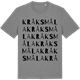Mid Heather Gray t-shirt med Kråksmåla ordlek t-shirt