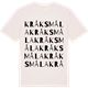 Vintage White t-shirt med Kråksmåla ordlek t-shirt
